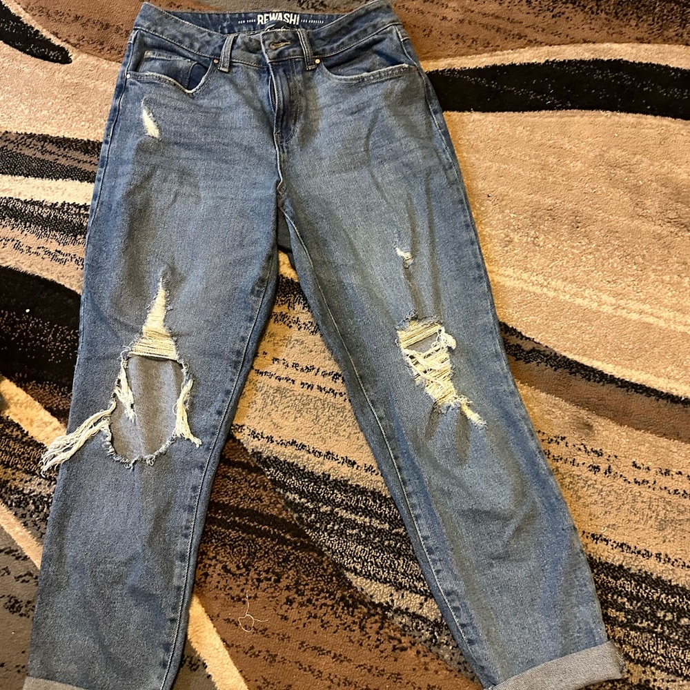 Women blue super high rise jeans